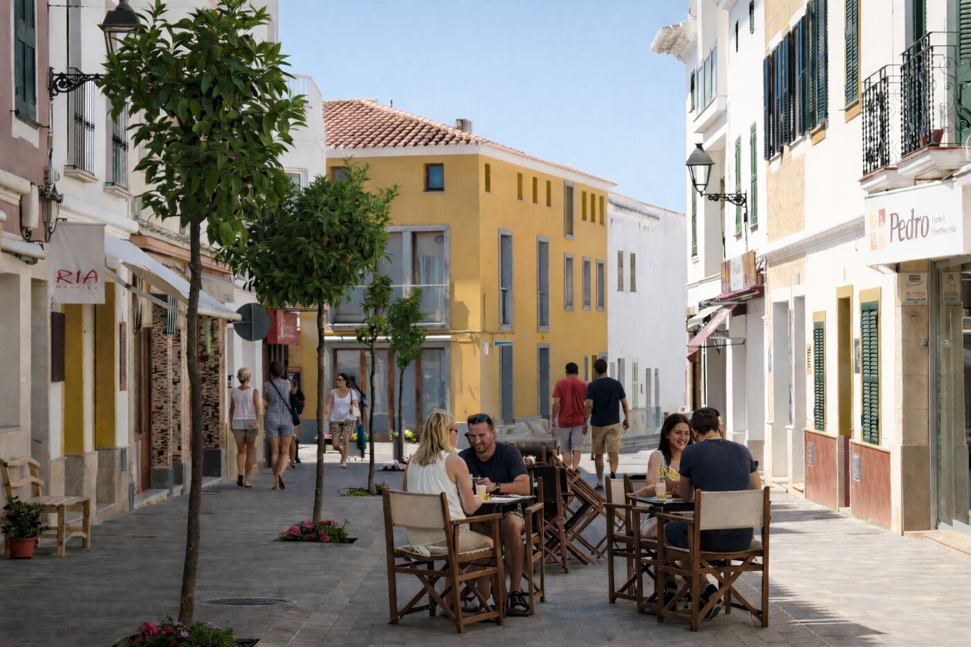 Terrasses i ambient a Es Mercadal